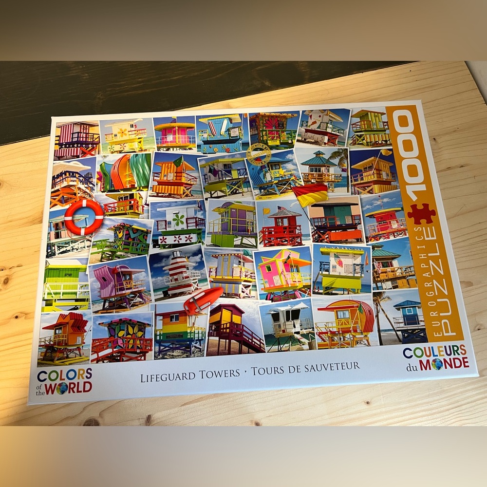 Eurographic Lifeguard Towers 1,000 Piece  Puzzle